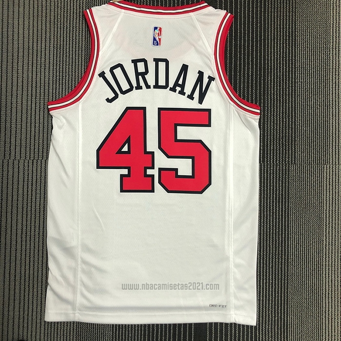 Camiseta Chicago Bulls Michael Jordan #45 Association 2021 Blanco